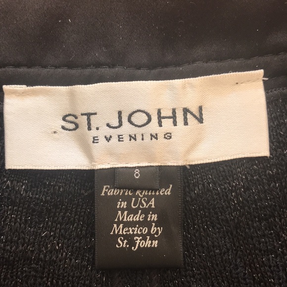 ST. JOHN Pantsuit Black Jacket size 10 Pant Size 8 - Picture 14 of 16